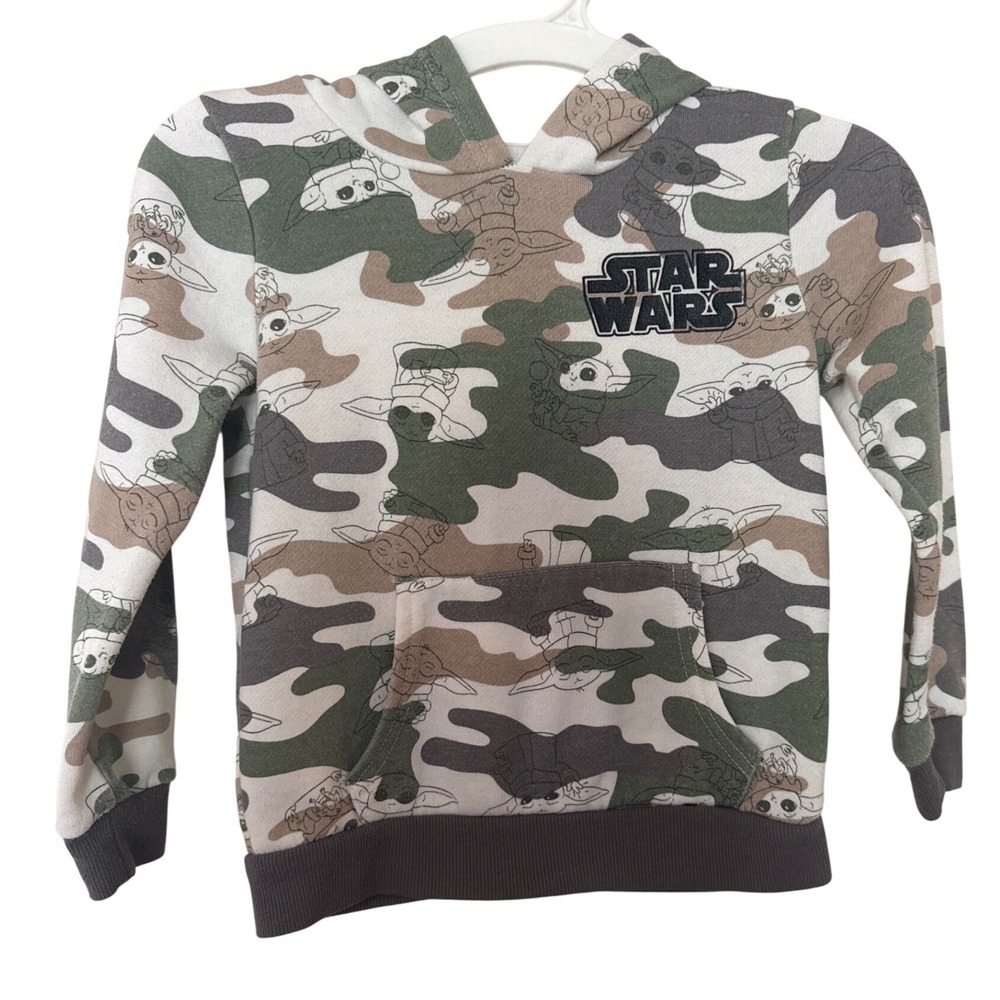Star Wars Hoodie Camo Grogu Baby Yoda Pullover Kids 5T